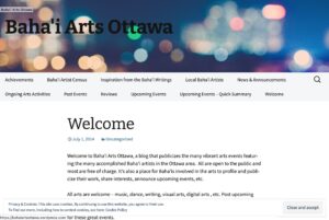 Bahai Arts Ottawa website