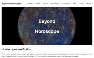 Beyond Horoscope Website, Astrology by Randy West