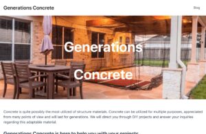 Generations Concrete Website